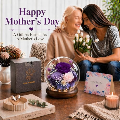 FIACO Mothers Day Flowers Gifts for Mom Flowers for Delivery Prime Birthday Gifts for Women Grandma Gifts Forever Preserve...