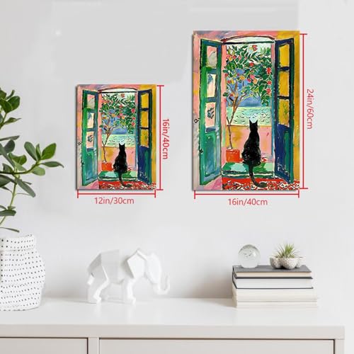 ALMLZL Henri Matisse Wall Art Cat in Famous Henri Matisse The Open Window Paintings Prints Original Design Cute Impression...