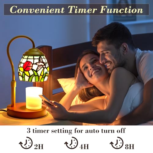 XIFEINIU Candle Warmer Lamp with Timer Dimmer, Adjustable Height Candle Warmer for Jar Candles, Birthday Gifts for Women N...