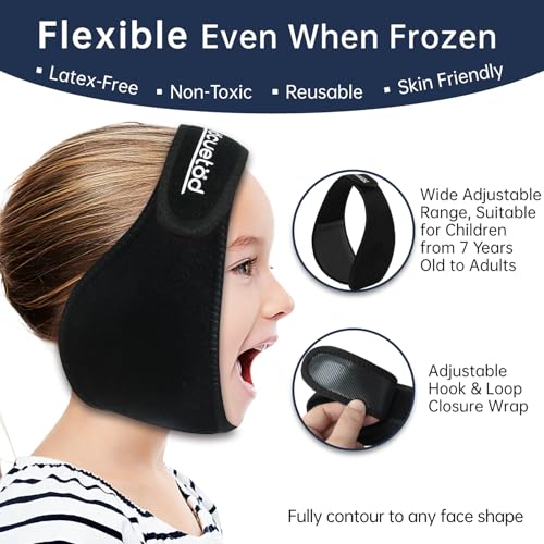 ZNÖCUETÖD Wisdom Teeth Ice Pack Face Head Wrap for Wisdom Teeth Removal Toothache Pain Relief, TMJ, Jaw Ice for Face Oral ...