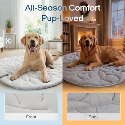 Vagascape Dog Cooling Mat, Washable Pet Cooling Mat, 47" x 45" Thick & Durable Large Cooling Mat for Dogs, Portable Foldab...
