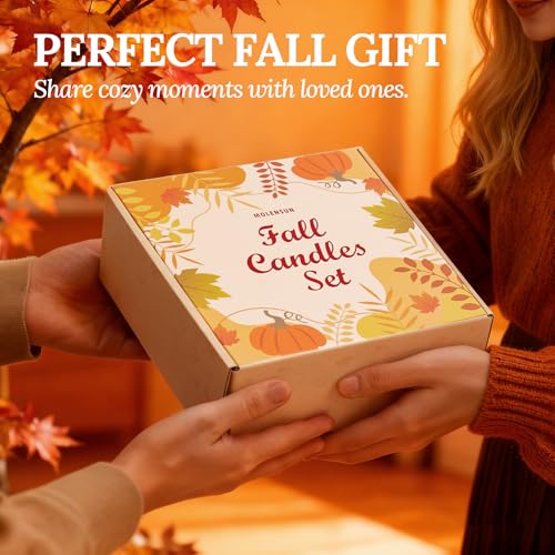 Valentine's Day Gifts for Women Men, Winter Scented Candle Set – 36oz (4×9oz) Soy Candles with Cozy & Warm Seasonal Scents...