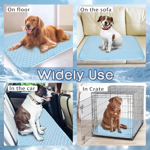 MeiLiMiYu Dog Cooling Mat Thicken Cooling Mat for Dogs Self Cooling Pad for Dog Non-Slip Dog Bed Mats (Q-Max>0.5) for Indo...