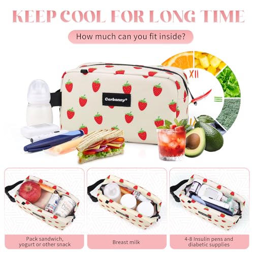Cerbonny Small Cooler Bag Freezable Lunch Bag for Work School Travel,Small Lunch Bag,insulated snack bag For Adults/Kids,M...