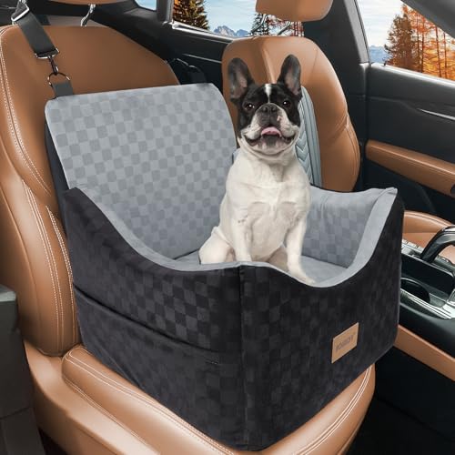 JOEJOY Elevated Dog Car Seat for Small/Medium Dogs up to 35 lbs, Memory Foam Booster Seat with Detachable Washable Cover, ...
