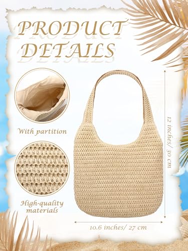 Hahafelt 2 Pcs Crochet Tote Bag and Turkish Beach Towel for Women Summer Vacation Gift Set Beach Mesh Tote Bag Aesthetic B...