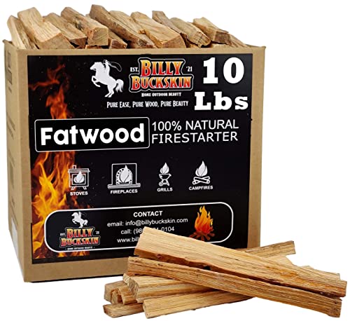 10lb Fatwood Fire Starter Sticks | 100% Natural Fire Starters for Campfires, Firepit, Fireplaces, BBQ, Wood Stoves | Easy ...