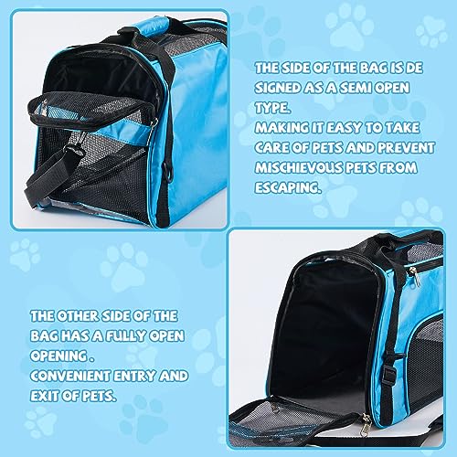 Sweetude 4 Pcs Cat Carrier Soft-Sided Pet Carrying Bag for Cat Under 13 Lbs, 16.9 x 11x 7.5 Inch, Portable Foldable Comfor...