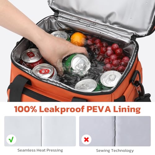 Maelstrom Lunch Box, 20L Insulated Lunch Bag for Men Women, Expandable Double Deck Leakproof Cooler Bag with 6 Pockets, Re...