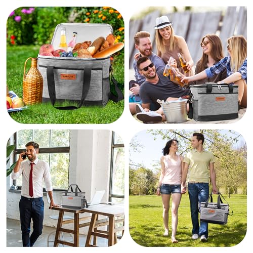 Insulated Cooler Bag Soft Cooler Bag for Men/Women with Shoulder Strap, Leakproof for Camping, Travel, Picnic, Work (30L)