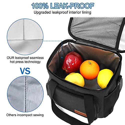 Femuar Reusable Lunch Box for Men/Women - Insulated Lunch Bag Leakproof Lunchbox for Work Office Picnic Beach - Freezable ...
