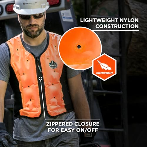 Ergodyne Chill-Its 6685 Evaporative Cooling Vest, Drip Free Cooling, Breathable Comfort, Easy Activation
