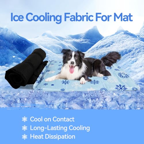 FOR-HI Summer Cooling Mat & Winter Warm Sleeping Pad. Washable Self Cool Pad for Small Dogs & Cats, Indoor Outdoor Pet Sle...