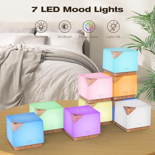 ASAKUKI Essential Oil Diffuser for Home, Large 700 ml Humidifier with Automatic Shut-Off, Scent Aromatherapy Diffuser with...