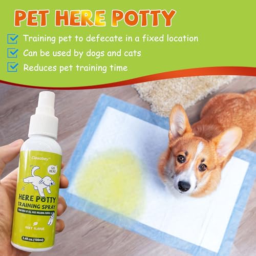 Clawzbey Dog Potty Training Spray Set, No-Go Spray & Here Potty Training Spray, Puppy Essentials, Stops Urination & Markin...