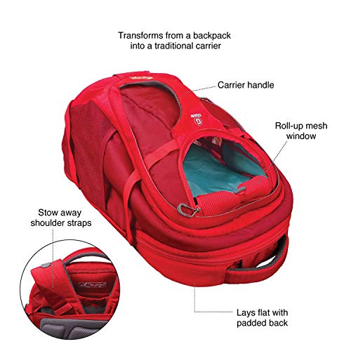 Kurgo G-Train Dog Carrier Backpack - Comfortable Travel Bag for Pets Up to 25 lbs - Waterproof Bottom - Multi-Compartment ...