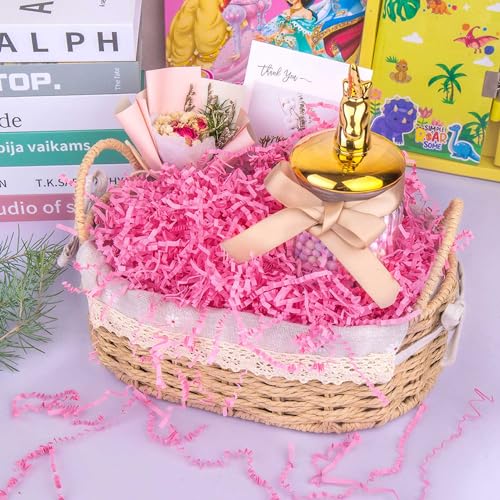 Caleihd 1/2 LB Crinkle Cut Paper Shredded Filler Paper for Gift Baskets Gift Box Confetti Shreds Decoration Stuffing for B...