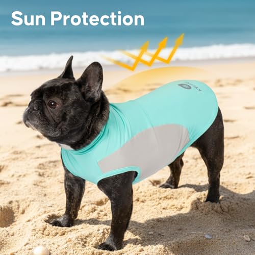 KYEESE 2Pack Dog Cooling Shirt, Breathable Dog Shirt for Small Dogs Boy, Sun Protection Reflective Pet Vest, Lightweight S...