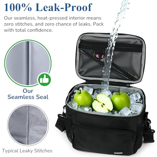 Gloppie Flight Crew Lunch Bag with Luggage Trolley Sleeve - Professional Insulated Cooler Bag for Flight Attendants & Pilo...