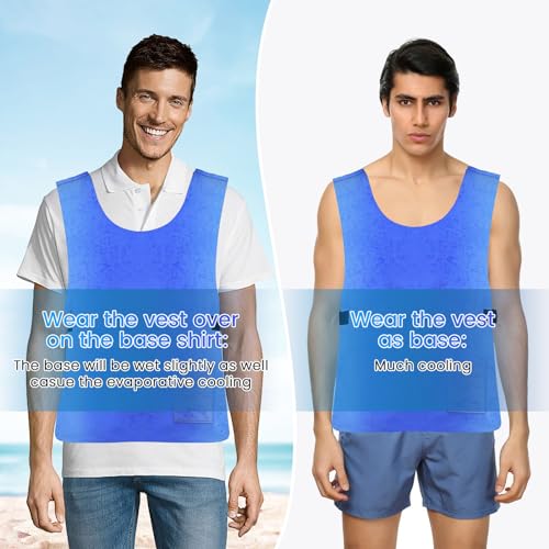 AstraLoom PVA Water-Activated Cooling Vest for Men & Women - Evaporative Ice Vest for Hot Weather, Outdoor Work & MS Relie...