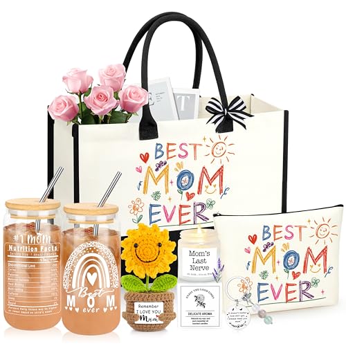 DOGMEM Mothers Day Gifts, Mom Birthday Gift Ideas Basket for Moms Mama Mother from Daughter Son Child, Mothers Day Gifts f...