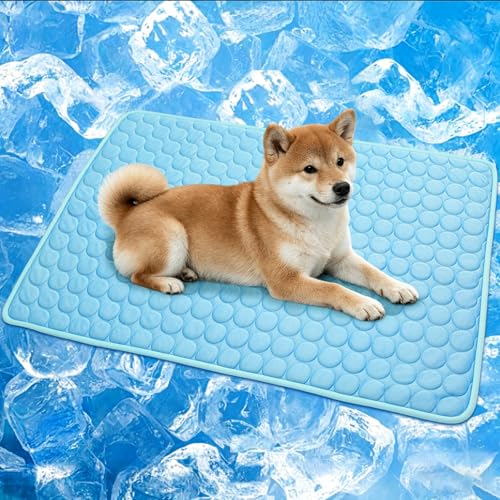 XinChangShangMao Dog Cooling Mat, Q-Max>0.4 Pet Dog Self Cool Pad, Ice Silk Washable Summer Cooled Mat for Dogs Cats, Kenn...