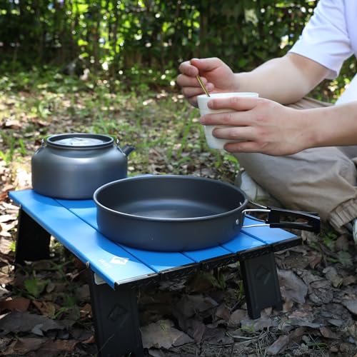 VILLEY Portable Mini Folding Beach Table, Ultralight Aluminum Side Table with Carry Bag for Camping, Picnics, and Outdoor ...