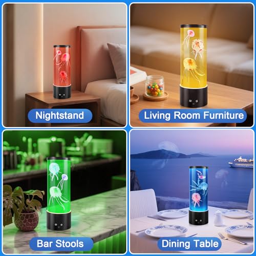 Terigol-X Jellyfish Lamp, Mothers Day Gifts, Jellyfish Tank Mood Light, Table Lamp for Home Decor, Relaxation and Sleep, J...
