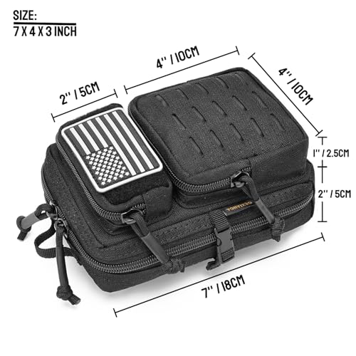 2 Pack Tactical Molle Utility Pouchs,Mini Belt Pouch EDC Pouch Tactical Phone Pouches Outdoor Admin Tool Pouch Medical EDC...