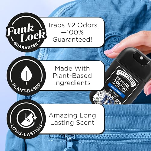 Poo-Pourri Before-You-Go Pocket Toilet Spray, Travel Essentials, Royal Flush, 1 Fl Oz, Up to 50 Uses, On-The-Go Bathroom O...