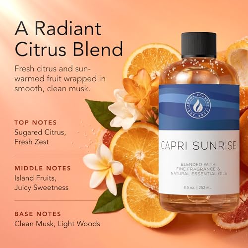 Aroma Country Capri Sunrise Diffuser Oil - Volcano Inspired - Luxury Essential Oils for Diffuser Refill & Air Freshener Ro...