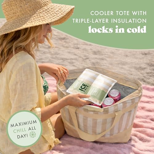 Fit & Fresh Insulated Grocery Tote Bag – Large Reusable Thermal Cooler Bag for Shopping, Food Delivery & Catering – Premiu...
