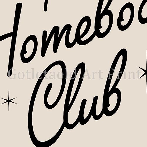 The Homebody Club Wall Art Retro Quote Poster Aesthetic Quotes Wall Decor Beige Aesthetic Art Trendy Funky Quote Posters A...