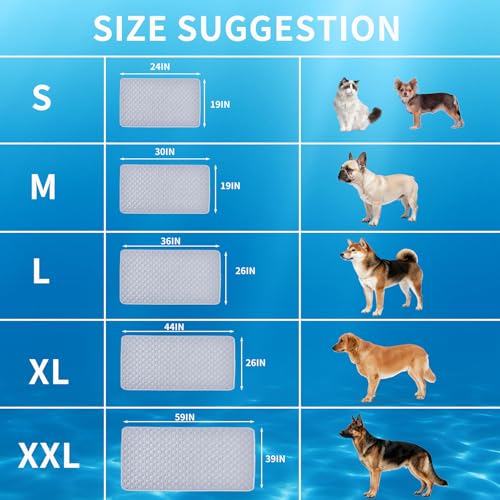 HAOMAIJIA Pet Cooling Mat for Dogs Thick Soft Washable Dog Cooling Mat Indoor Upgrade Waterproof Non-Slip Self Cooling Pad...