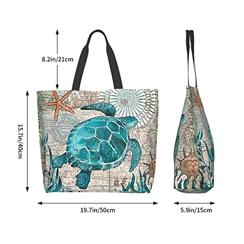 AZJOYLIFE Tote Bag for Women Large Beach Bag Reusable Grocery Bags Handbag for Travel Shopping