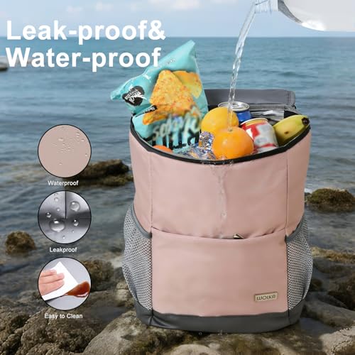 Insulated Cooler Backpack Outdoor - Leak Proof Backpack Cooler 30 Cans, Waterproof Lightweight Cooler Bag for 12h Hot/Cold...