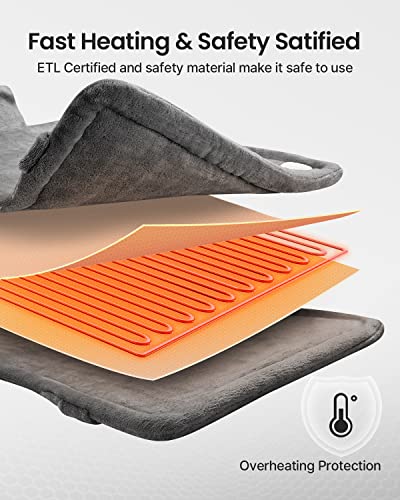 RENPHO Mothers Day Gifts, Electric Heating Pad - 6 Heat Levels for Neck, Shoulder, and Back, Weighted Pad for Snug Fit - M...