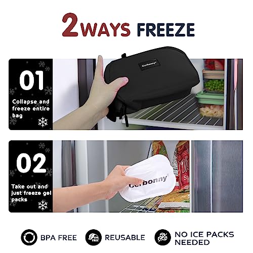 Cerbonny Small Cooler Bag Freezable Lunch for Work School Travel,Leak-proof Bag,Small Insulated For Kids/Adults,Freezer Ba...