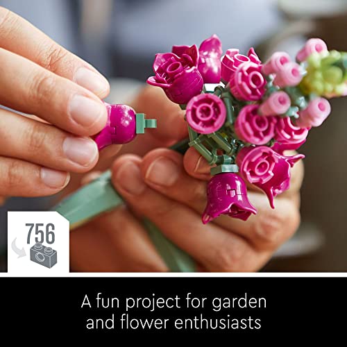 LEGO Botanicals Flower Bouquet Building Set - Artificial Flowers for Decoration for Home and Display, Ages 18+ - Small Fak...