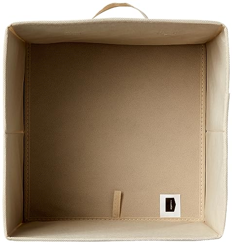 Amazon Basics Collapsible Fabric Storage Cube Bins Organizer with Handles for Organization and Organizing Solution, 13"x1...