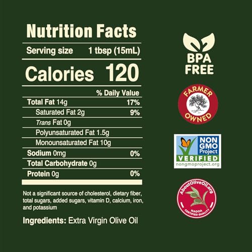 Pompeian Smooth Extra Virgin Olive Oil - 16 fl oz - 473 mL - First Cold Pressed Olive Oil for Cooking - Smooth Taste for S...