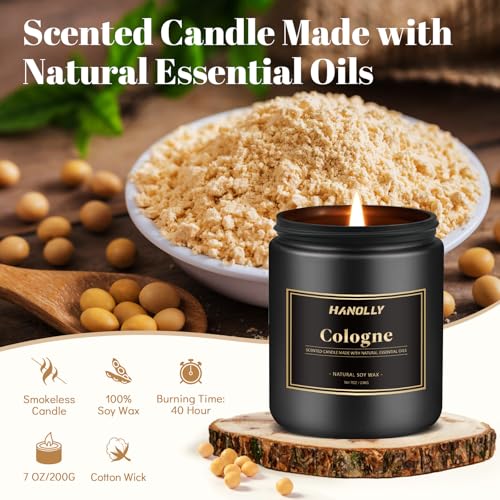 Mens Scented Candle Gift Set, 6 Pack Candles for Men,Gifts for Dad & Father, Soy Candles for Home Scented, 42 oz Long Last...