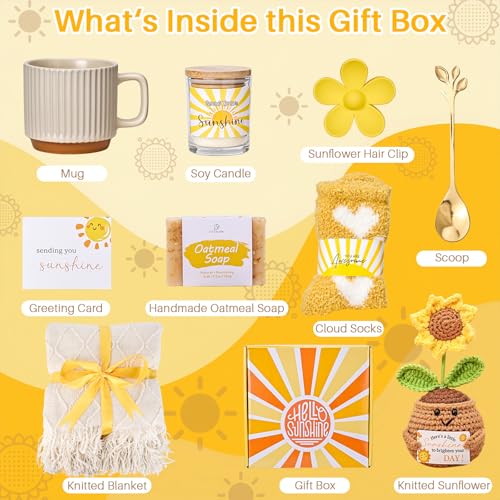 Gift Baskets for Women, Unique Birthday Gifts for Women,Get Well Soon Gift Basket,Mothers Day Gifts, Care Package Sending ...