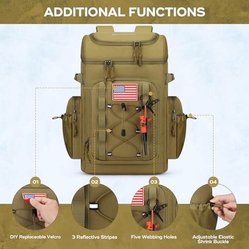 Maelstrom Backpack Cooler,Soft Lightweight Leakproof Cooler Backpack,Men Women 35/50 Can Insulated Cooler Bag,Keeps Hot/Co...