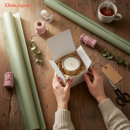 UnicoPak 10 Pack 5x5x5 Gift Boxes, Sturdy Small White Gift Boxes for Presents, Ornaments, Candles, Mugs, Easy Pop-up Assem...