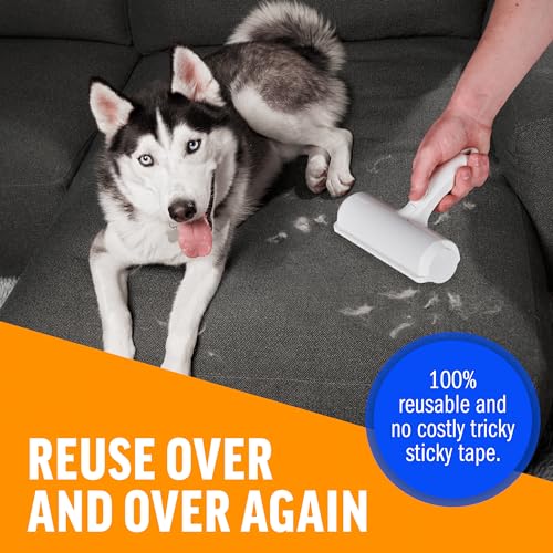 ChomChom Roller Pet Hair Remover – Original Size Reusable Lint Roller for Cat & Dog Hair on Furniture, Couch, Carpet, Car,...