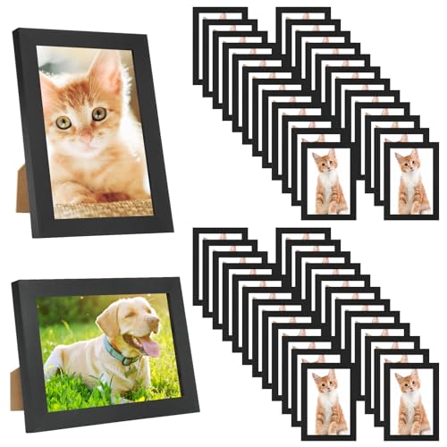 YOUKE OLA Set of 50 Picture Frame Bulk Photo Frames Wall Mounting Simple Photo Frames Multi Picture Frames for Wall or Tab...