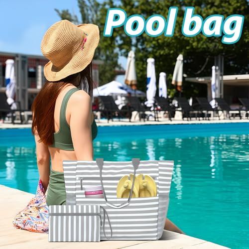Wodsfay Waterproof Foldable Tote Bag for Travel – Large Carry-On with Zipper Pocket for Beach, Gym, Airplane & Weekend Trips