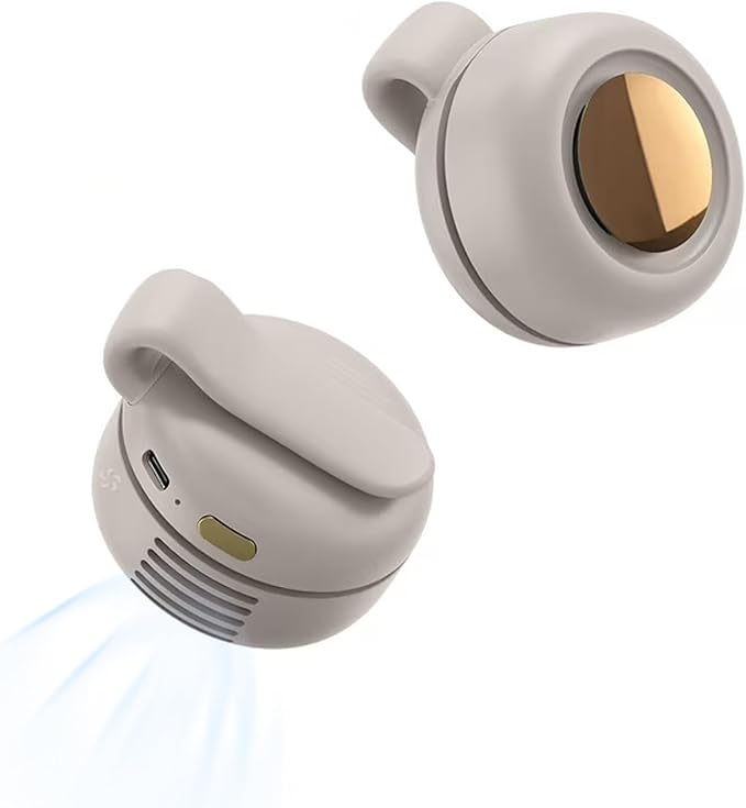 YAKINI Small Clip On Fan for Shirt, Portable Silent Mini Bladeless Electric Fans, 3-Speed Portable Mini Bladeless Fan Clip...