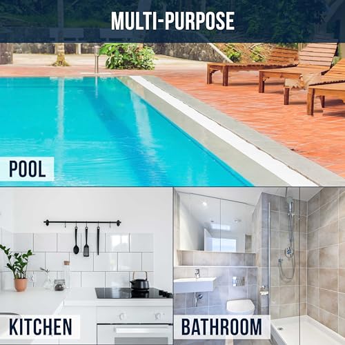 U.S. Pool Supply Hand-Held and Pool Pole Attachment Scrub Brushes - Surface Scrubbing Scouring Sponge Pads - Clean Pool Ti...